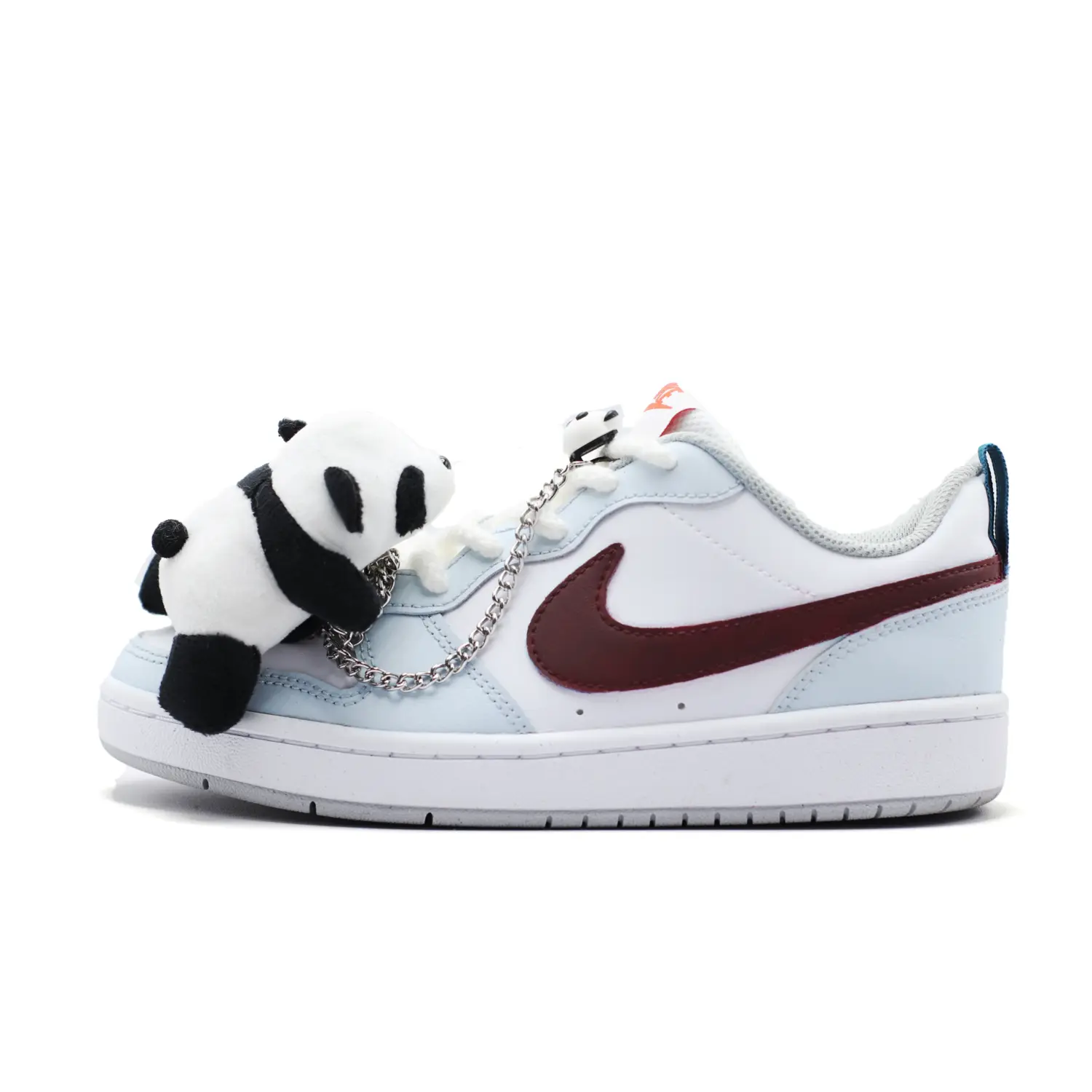 

Детские, подростковые, противоскользящие, износостойкие, низкие кроссовки для скейтбординга Court Borough Nike, бургундия