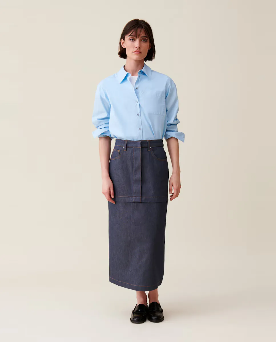 

Джинсовая юбка на молнии Claudie Pierlot, синий