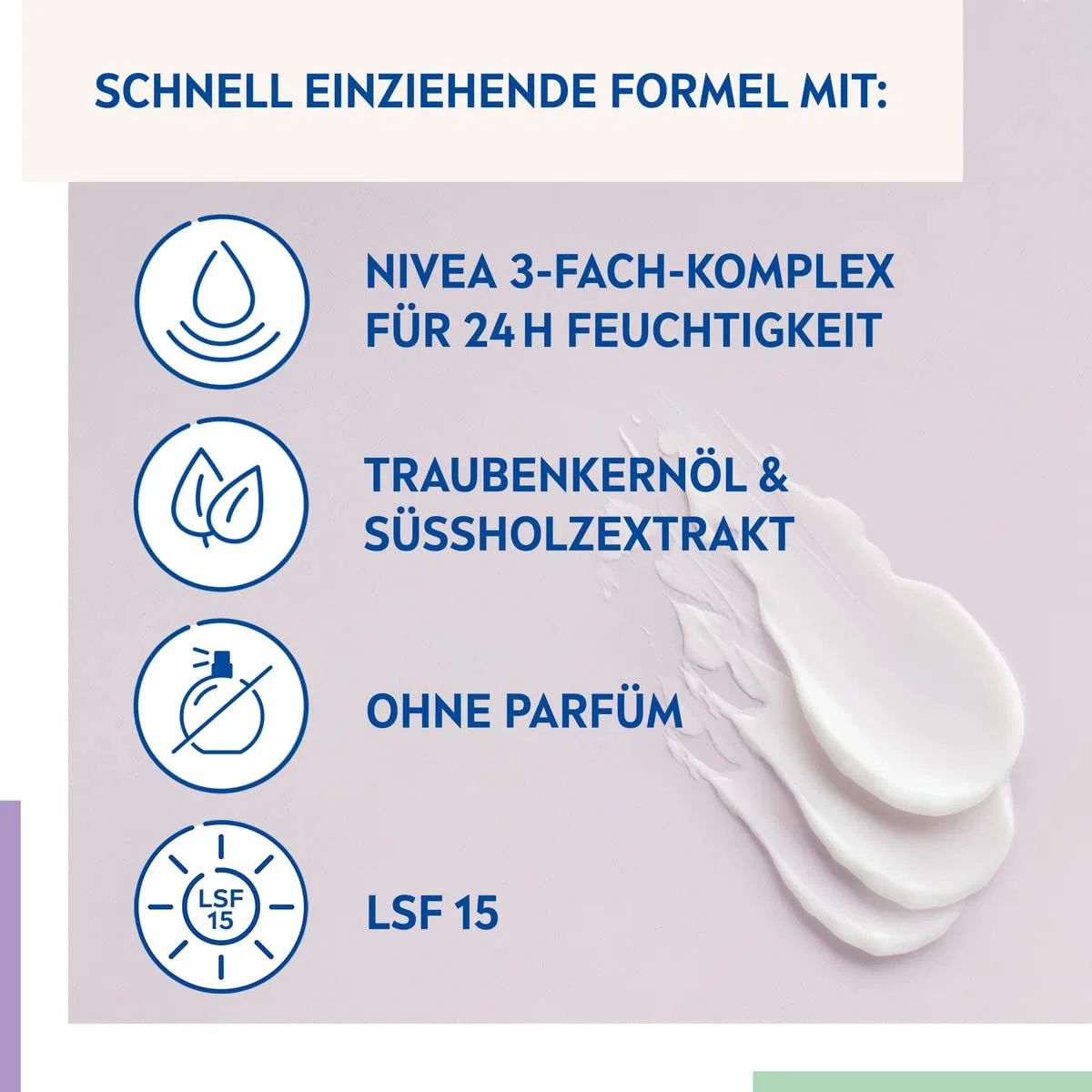 Крем для лица SPF15 NIVEA Успокаивающий дневной «24h Feuchtigkeit Sensible Haut» от — фото 3