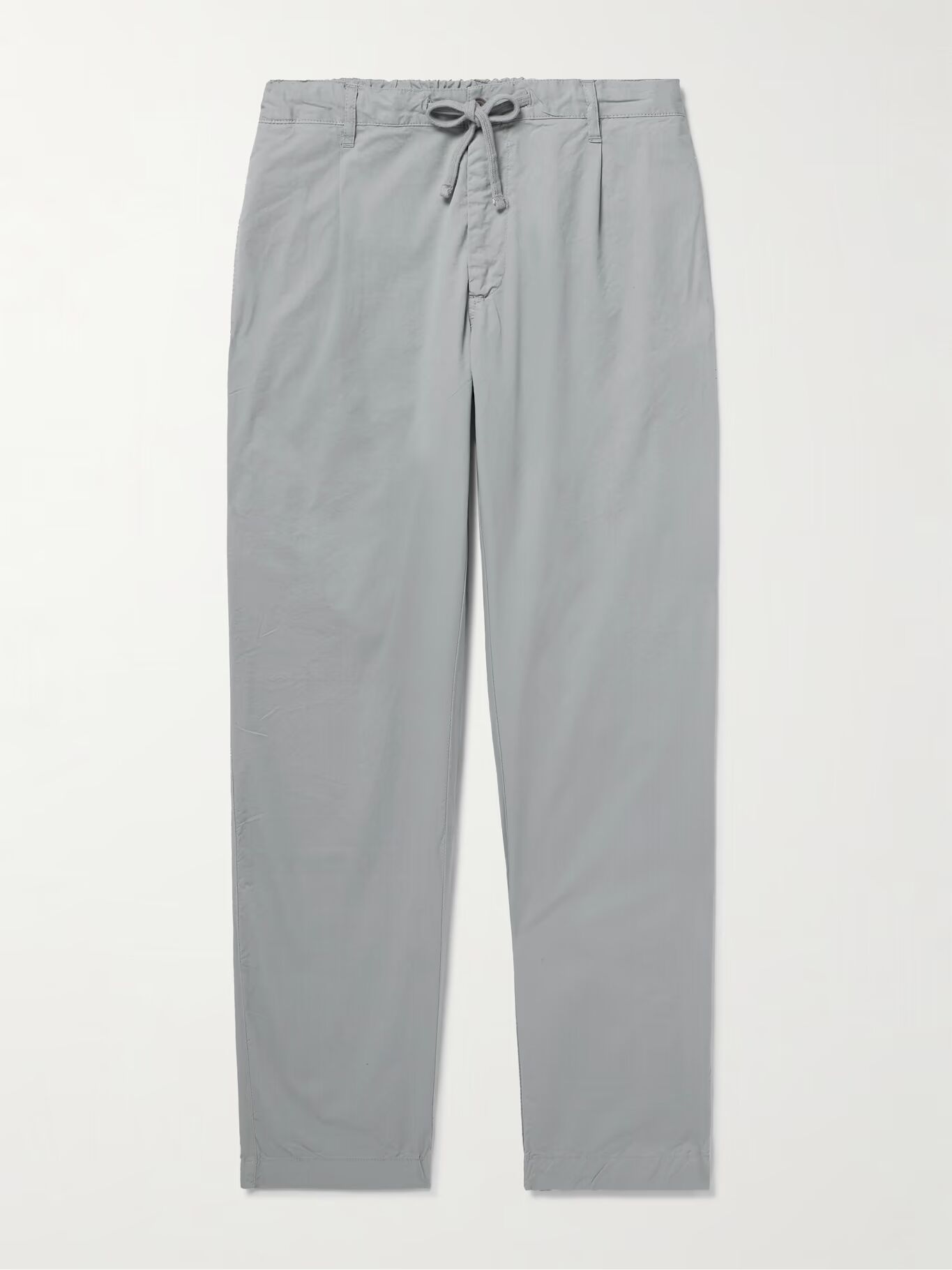 

Прямые хлопковые брюки Tanker Slim-Fit с завязками на шнурке HARTFORD, серый