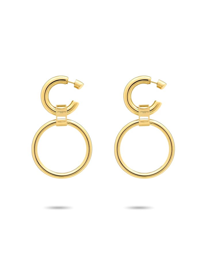 

LIEBESKIND BERLIN Серьги D-Link Statement в золотом исполнении