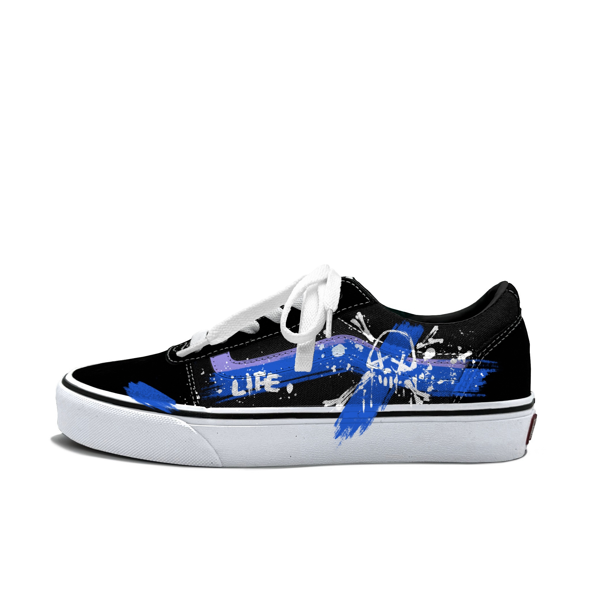 

Мужские износостойкие низкие кроссовки для скейтбординга Ward Vans, Blue