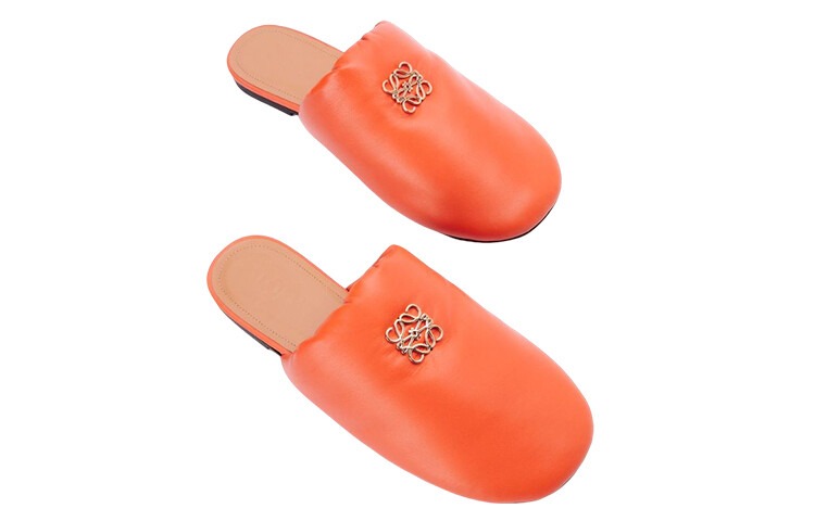 Туфли женские Loewe Anagram, оранжевый — фото 4