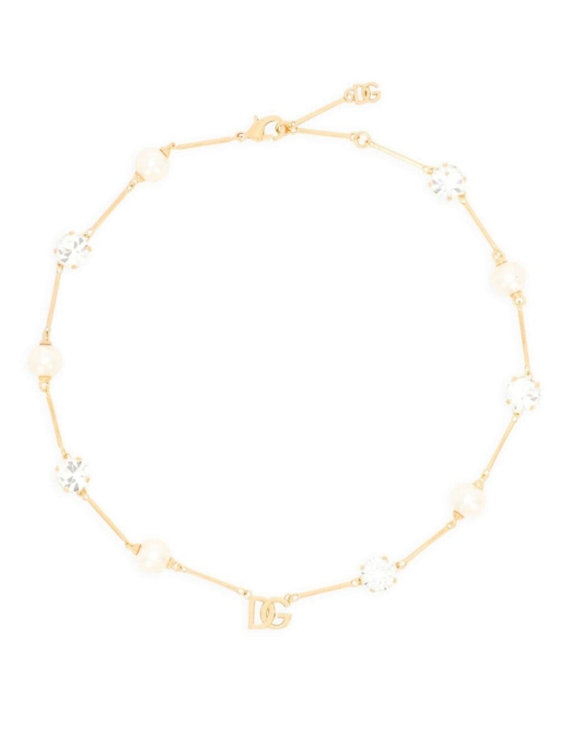 

Колье с кристаллами и логотипом Dolce & Gabbana, золотой