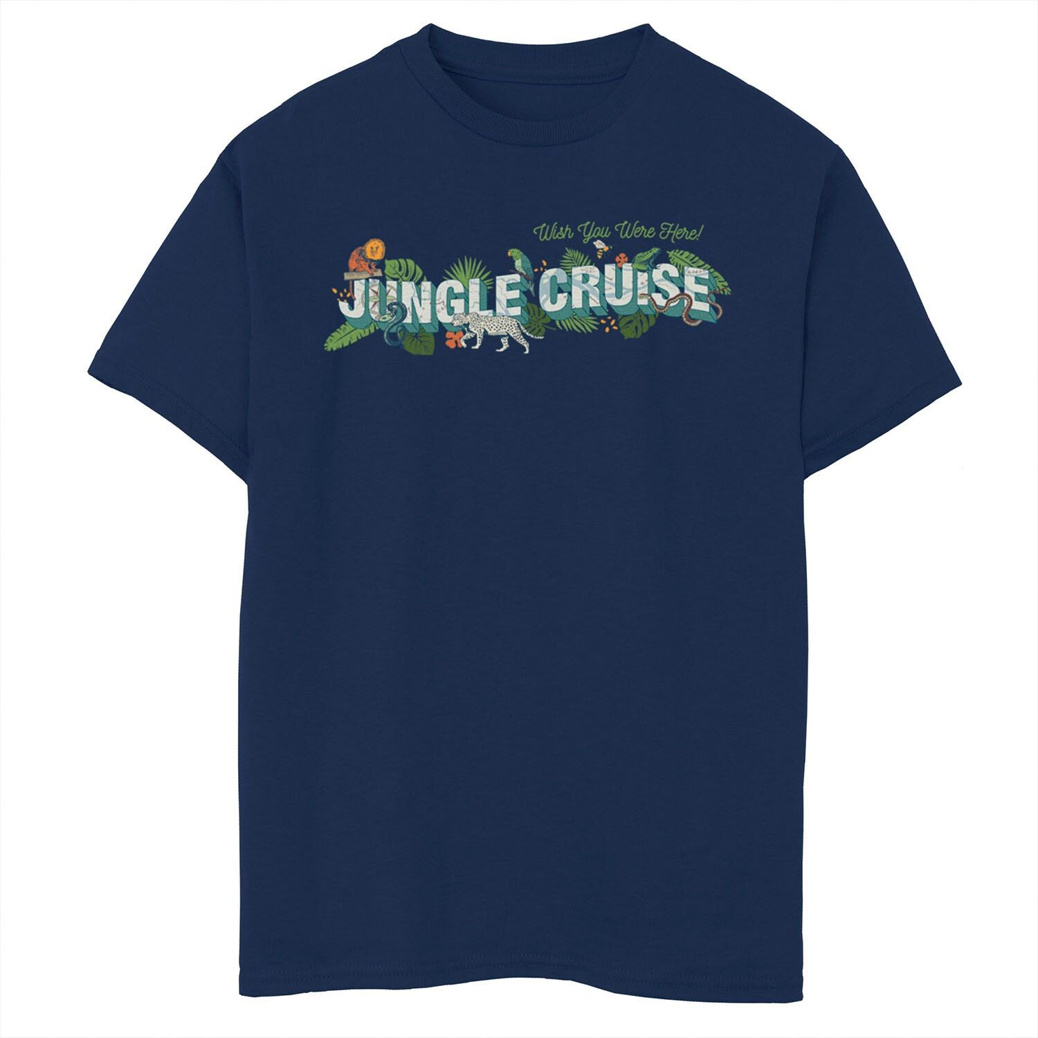 

Футболка с логотипом Disney Jungle Cruise для мальчиков 8–20 лет Wish You Were Here Licensed Character