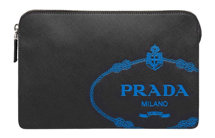 

PRADA Кожаная клатч мужская черная