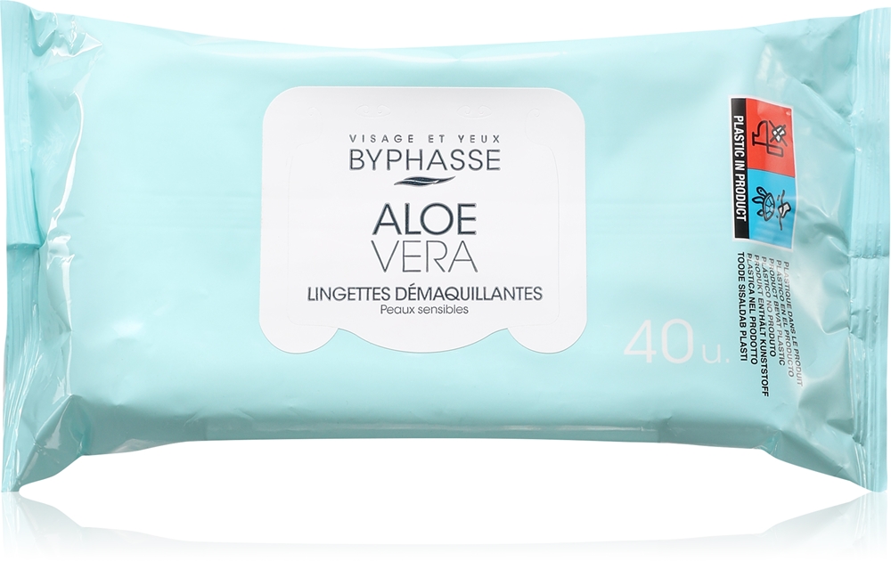 

Салфетки для снятия макияжа с алоэ вера Byphasse, 40 мл