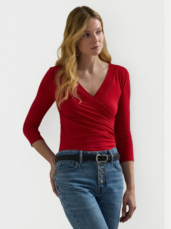 

Облегающая блузка 200824366021 Lauren Ralph Lauren, красный