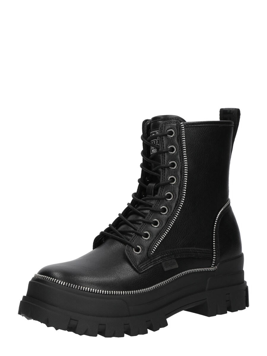 Ботильоны на шнуровке BUFFALO Lace-Up Ankle Boots Aspha, черный