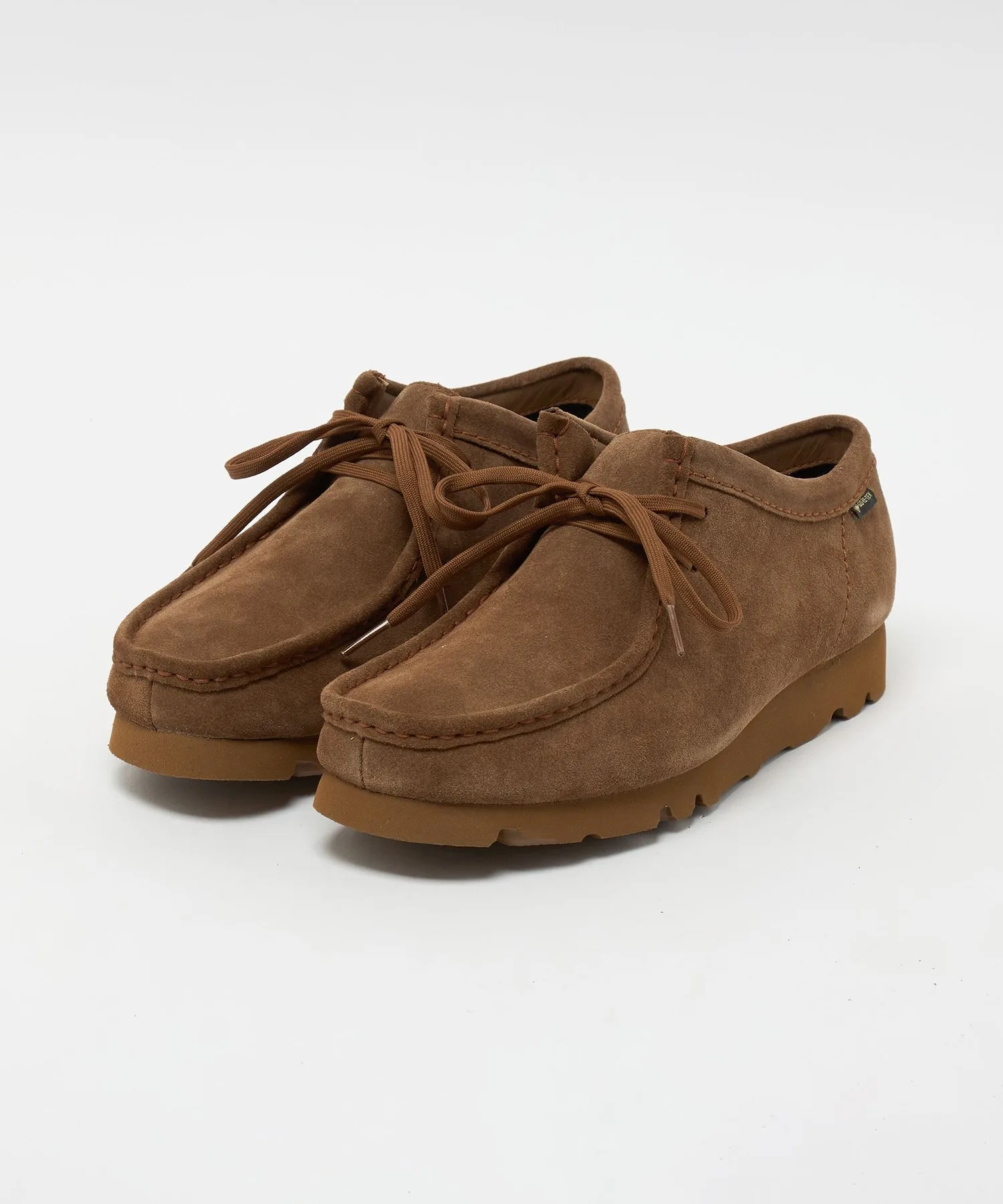 Мужские замшевые ботинки Clarks Originals Wallabee GTX с мембраной коричневые — фото 2
