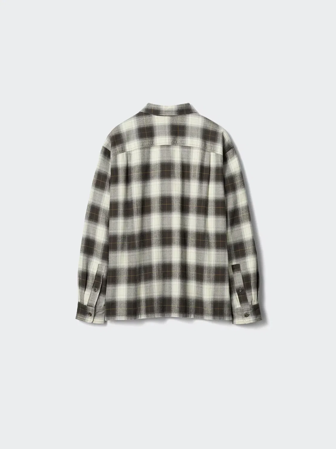 Рубашка фланелевая Uniqlo x JW Anderson в клетку, 38 темно-коричневый — фото 4