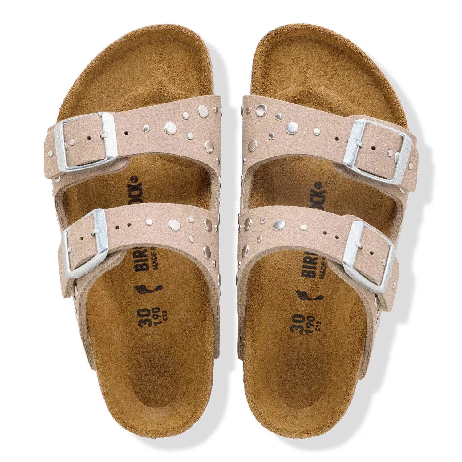 Детские сандалии с двумя ремнями Arizona Rivet Birkenstock, Grau — фото 4