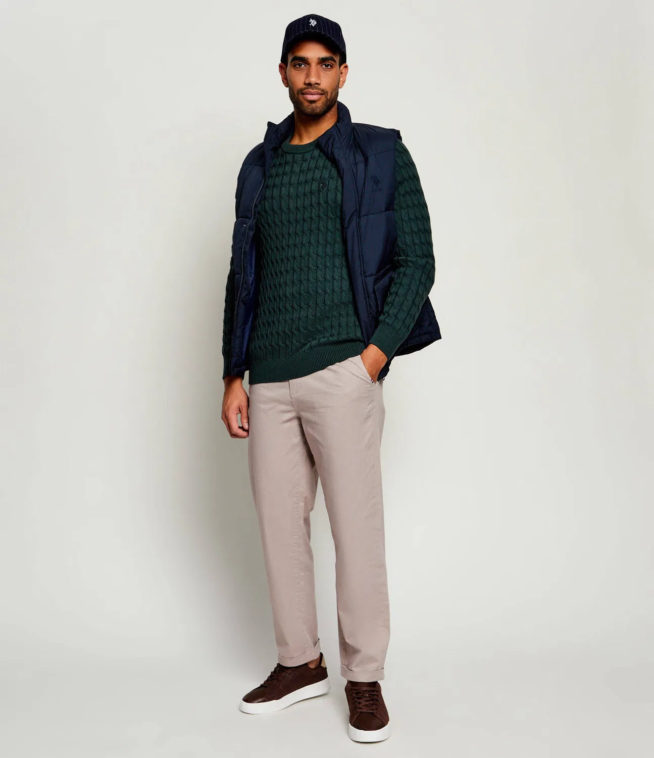 Свитер с круглым вырезом U.S. Polo Assn., Verde Bottiglia — фото 2