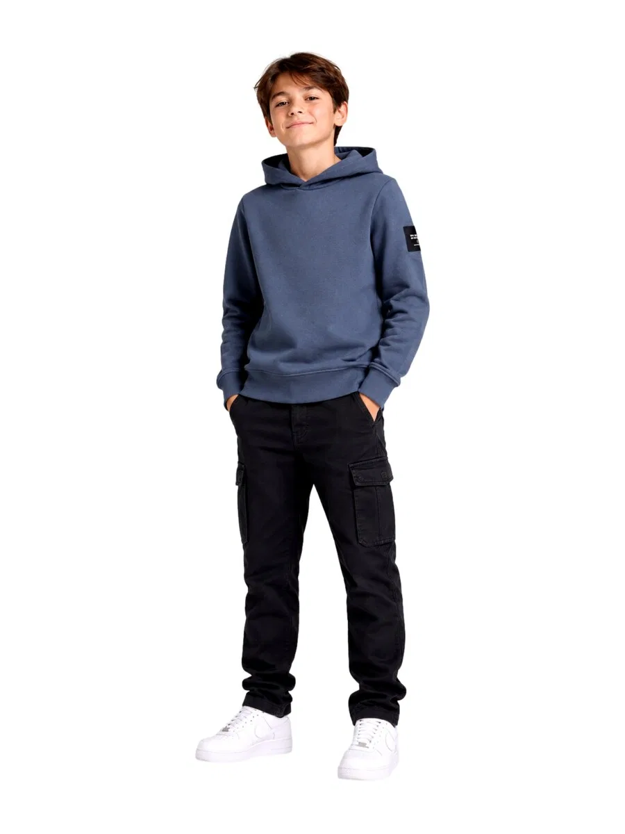 Детская толстовка Jack & Jones Junior "Cleveland" сапфирового цвета — фото 4