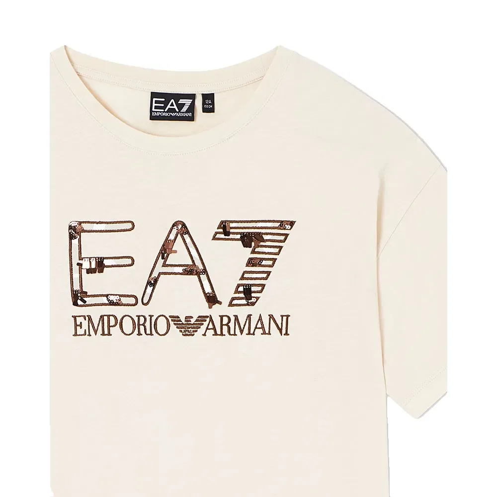 Футболка с коротким рукавом EA7 EMPORIO ARMANI, бежевый — фото 3