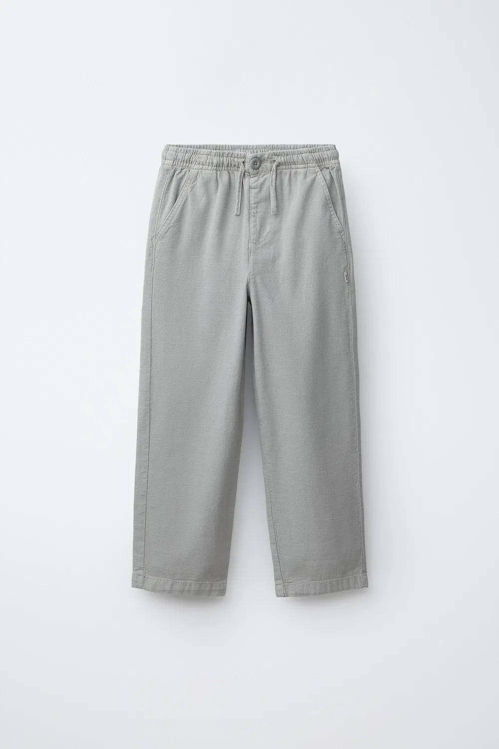 Хлопковые свободные брюки ZARA, Pearl Grey