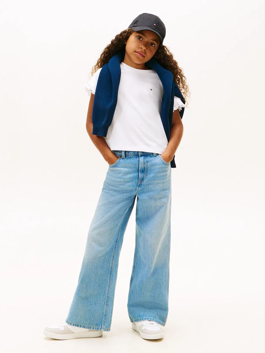 Детская футболка 'ESSENTIAL' белого цвета Tommy Hilfiger Kids — фото 4