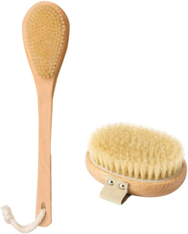 Щетка для тела Bath Brush, HMTE, дерево/щетина/ABS, 11x8 см, 45 см