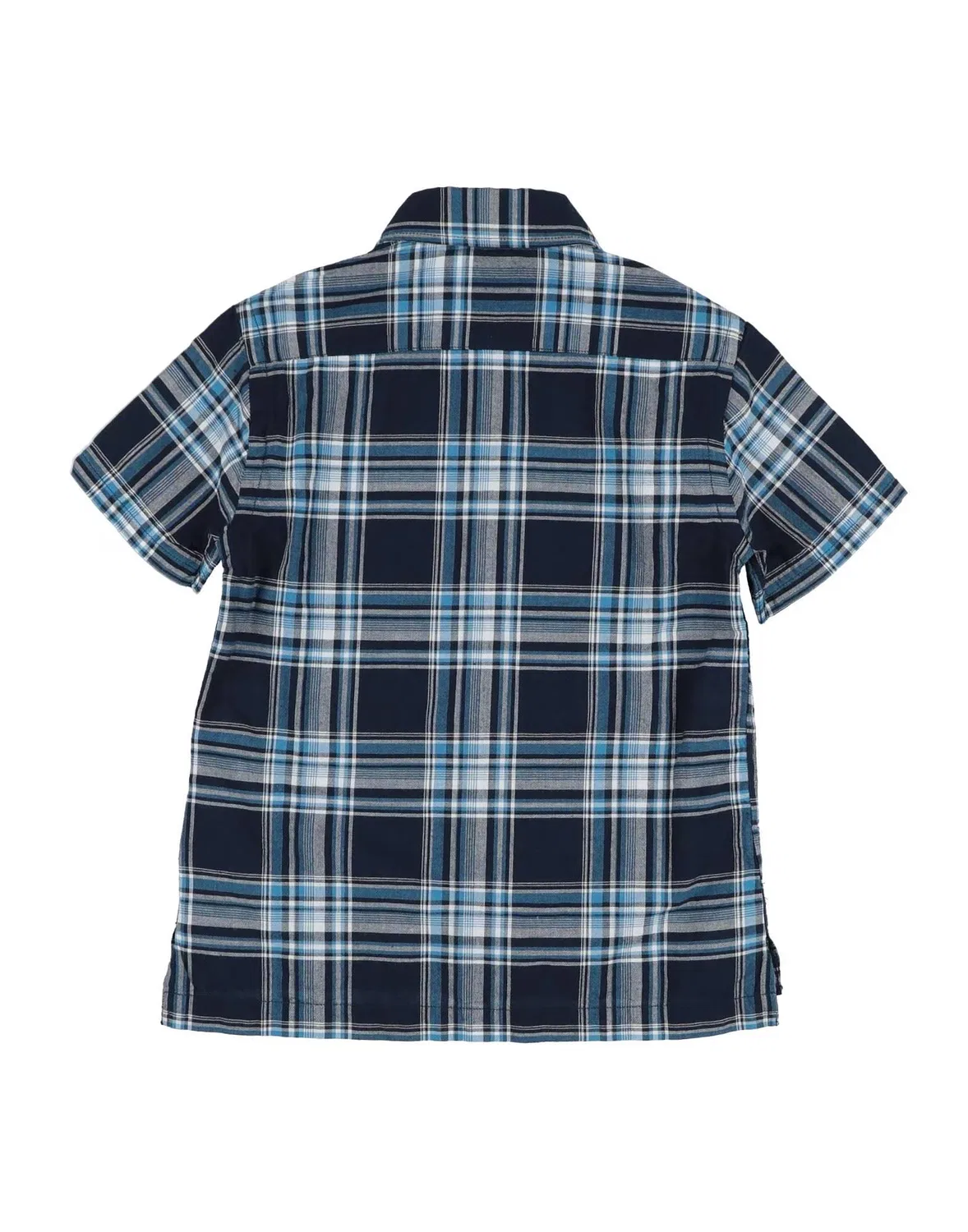Детская рубашка для мальчиков с коротким рукавом Woolrich, темно‑синий — фото 2