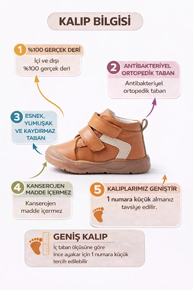 Детская ортопедическая обувь с широкой колодкой Lina Step, Brown — фото 3