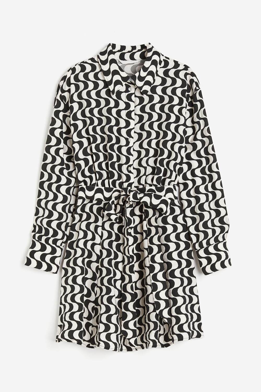 

Платье рубашка H&M Belt Pattern, черный
