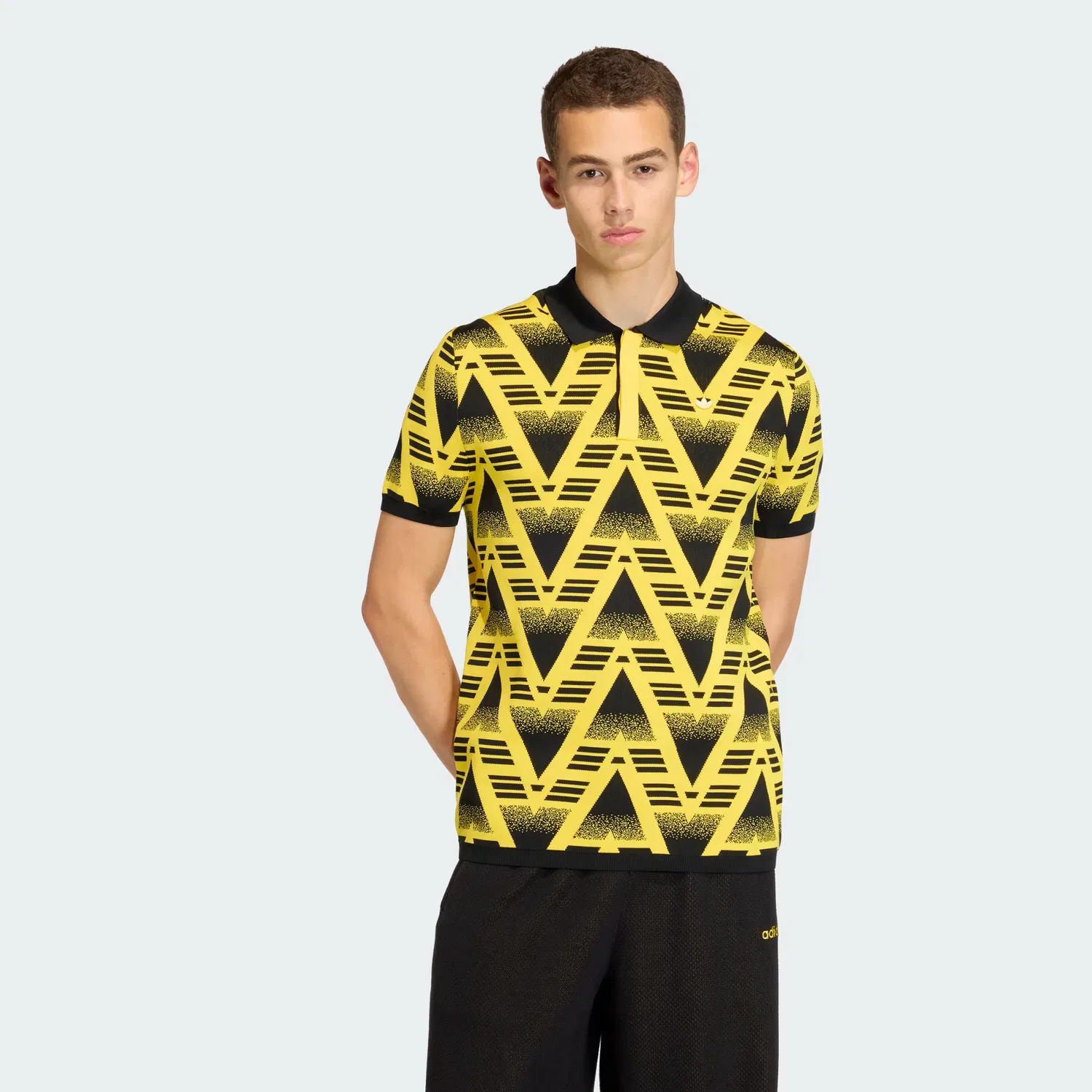 Мужское поло трикотажное Fully Fashion Knit Polo Adidas Originals, желтый