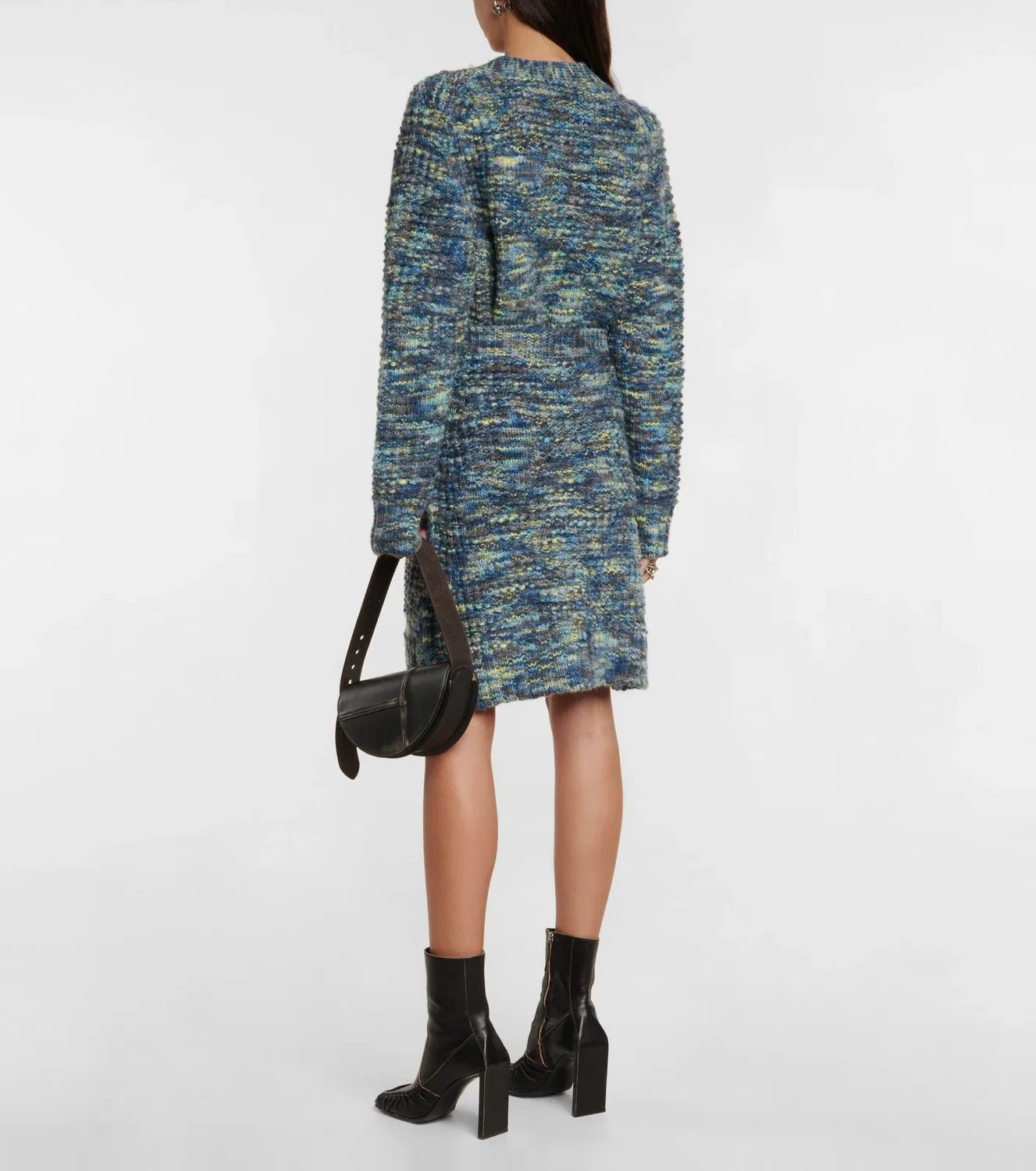 Шерстяная юбка миди Acne Studios, желтый — фото 3