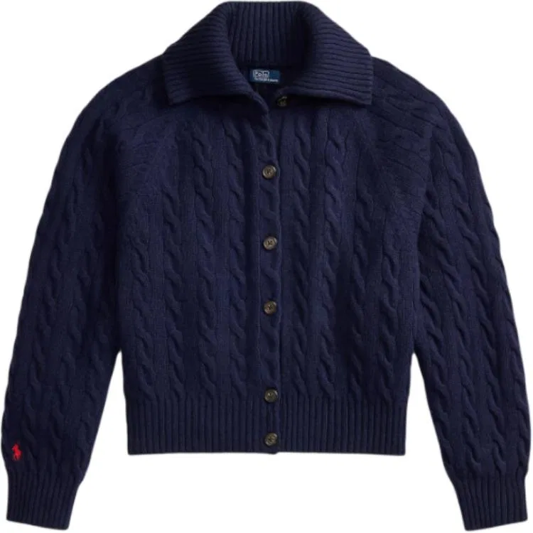 Женский свитер с лацканами Blue Polo Ralph Lauren, Blue