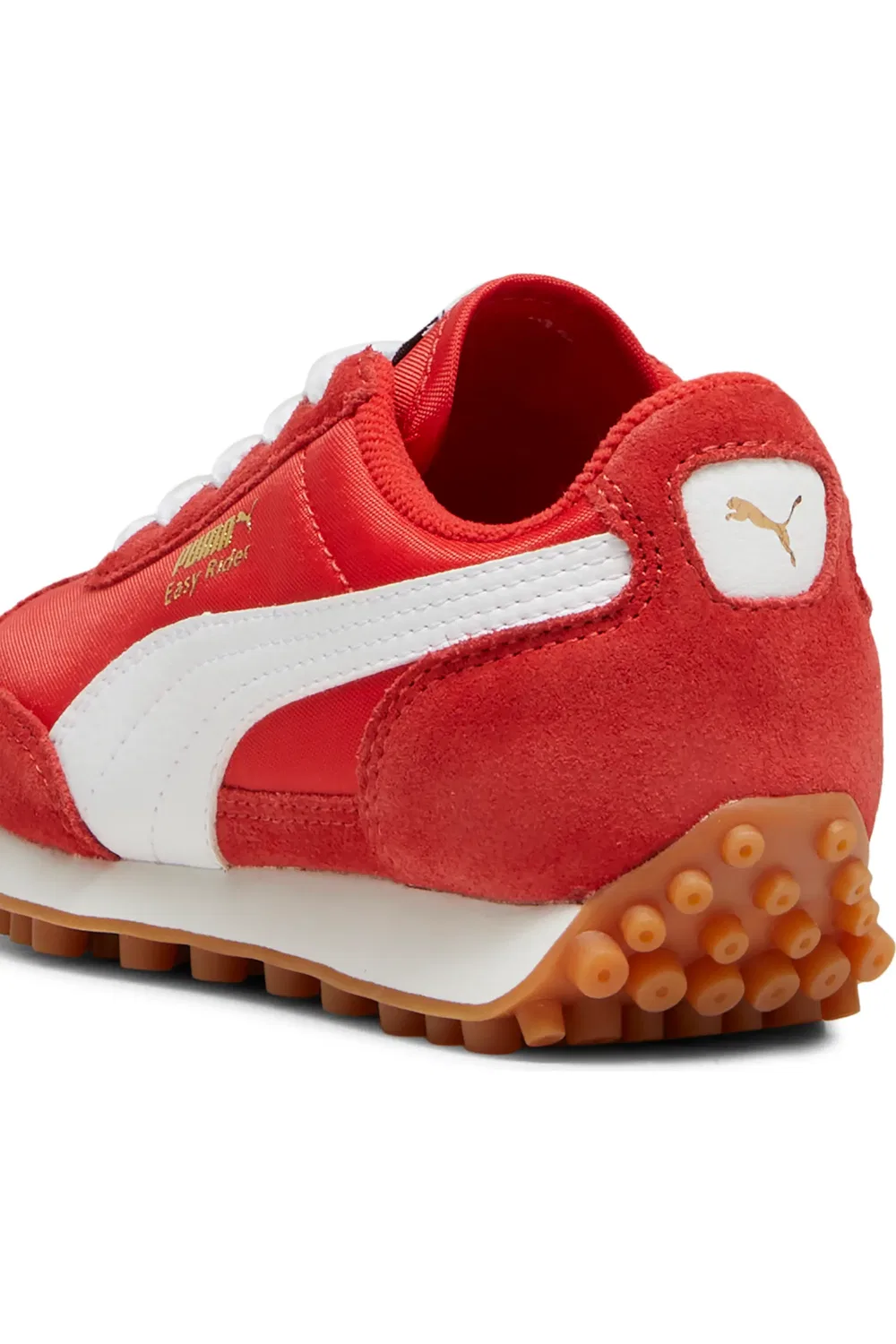 Детские кеды из замши и кожи Easy Rider PUMA, Puma Red-Puma White — фото 4