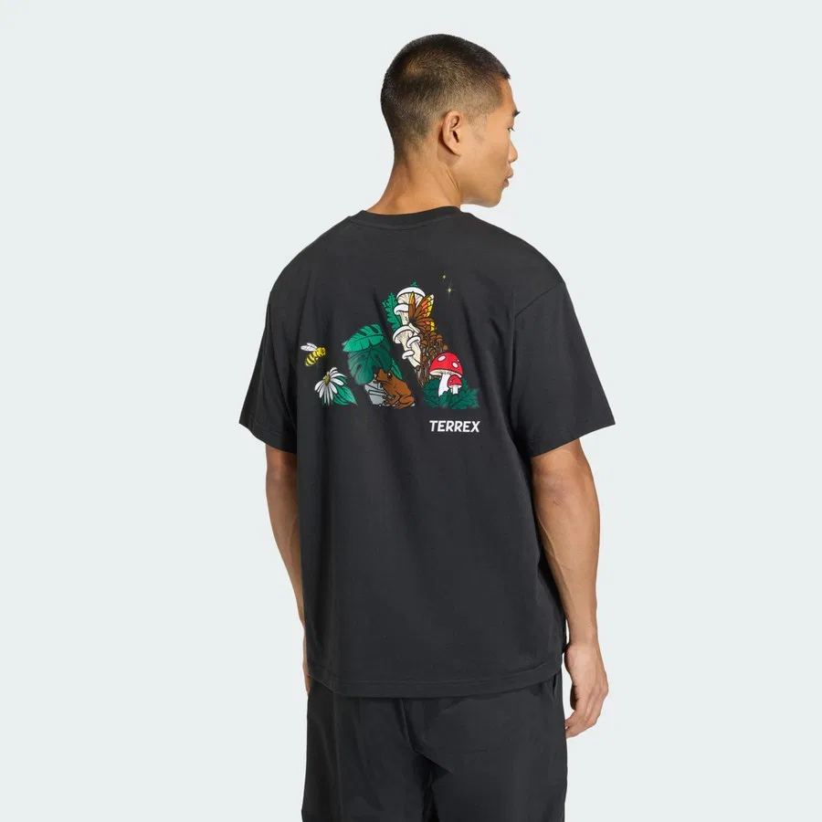 Футболка с графическим принтом Terrex Nature Logo adidas, Черный — фото 2