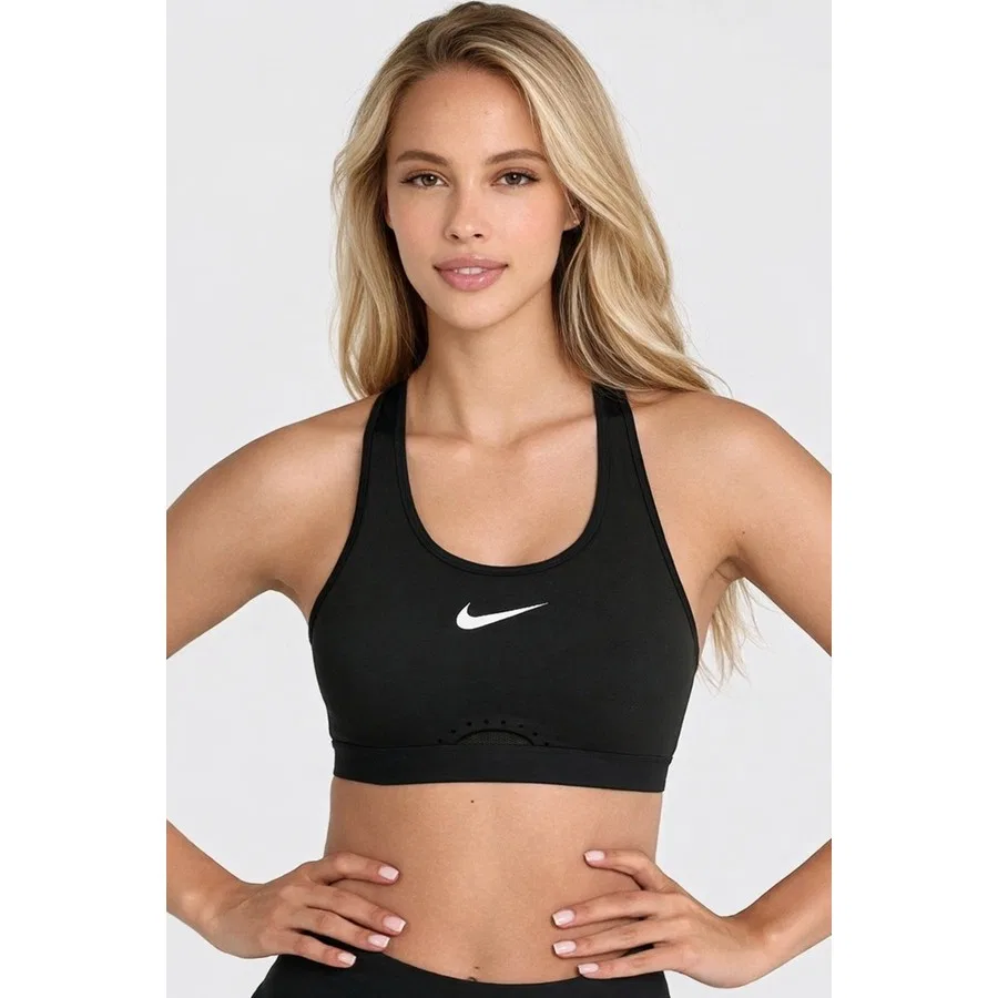 Спортивный бюстгальтер с высокой поддержкой Swoosh High Support Non Padded Adjustable Sports Bra Nike, Черный