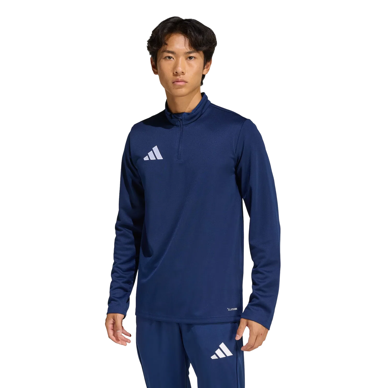 Мужской тренировочный лонгслив с застежкой-молнией Adidas, синий — фото 2
