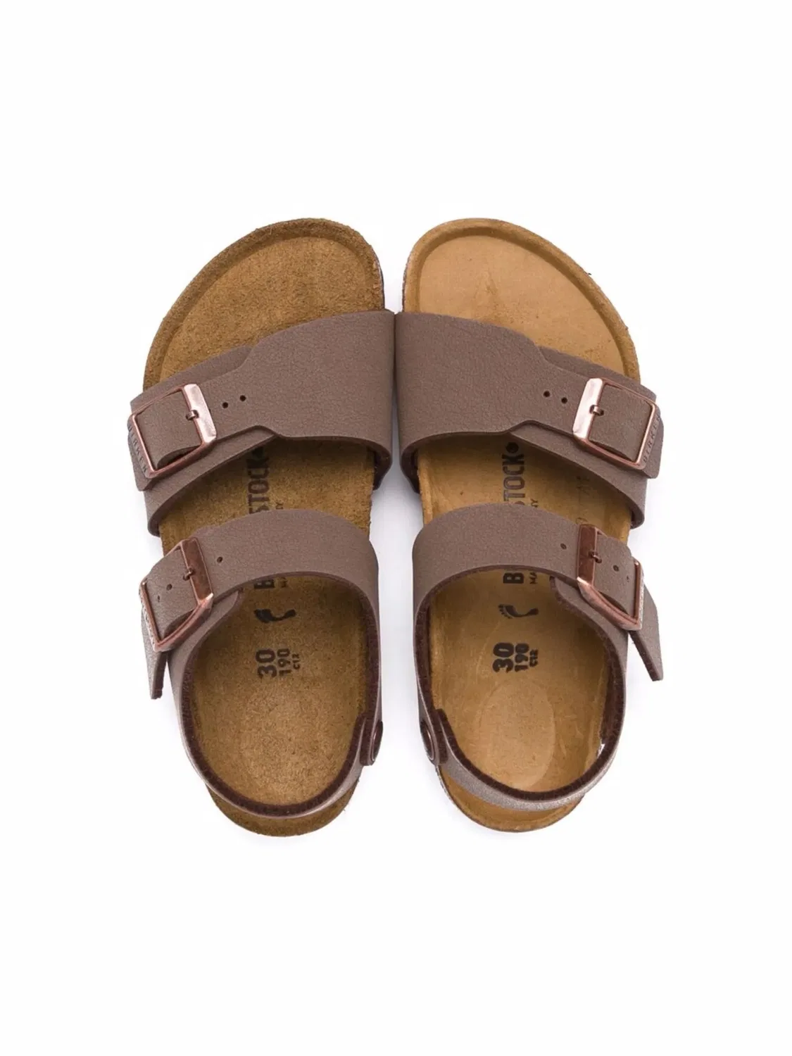 Кожаные сандалии на пряжке Birkenstock, коричневый — фото 2