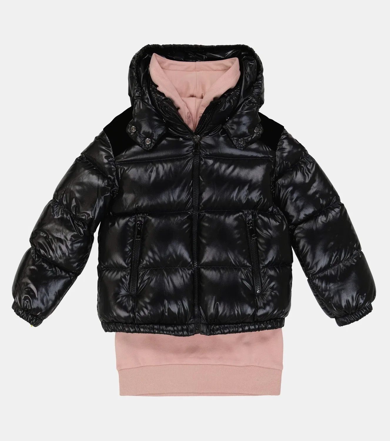 Пуховик Chouelle Moncler Enfant, черный — фото 2