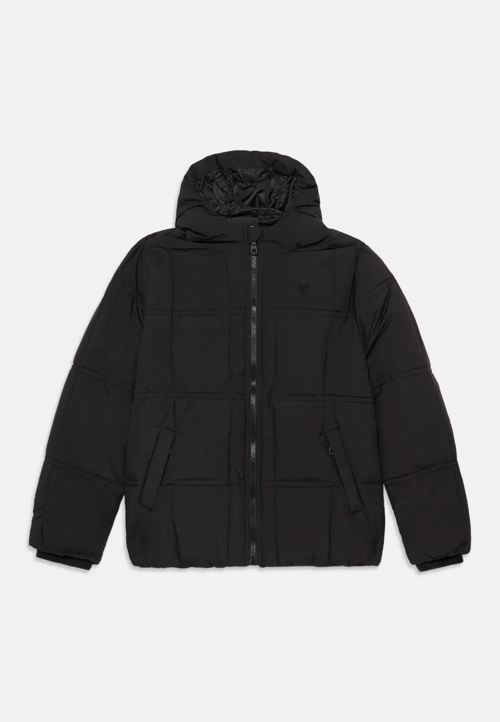 Утепленное пальто с изображением орла в тон, унисекс - зимняя куртка Lyle & Scott, Jet Black