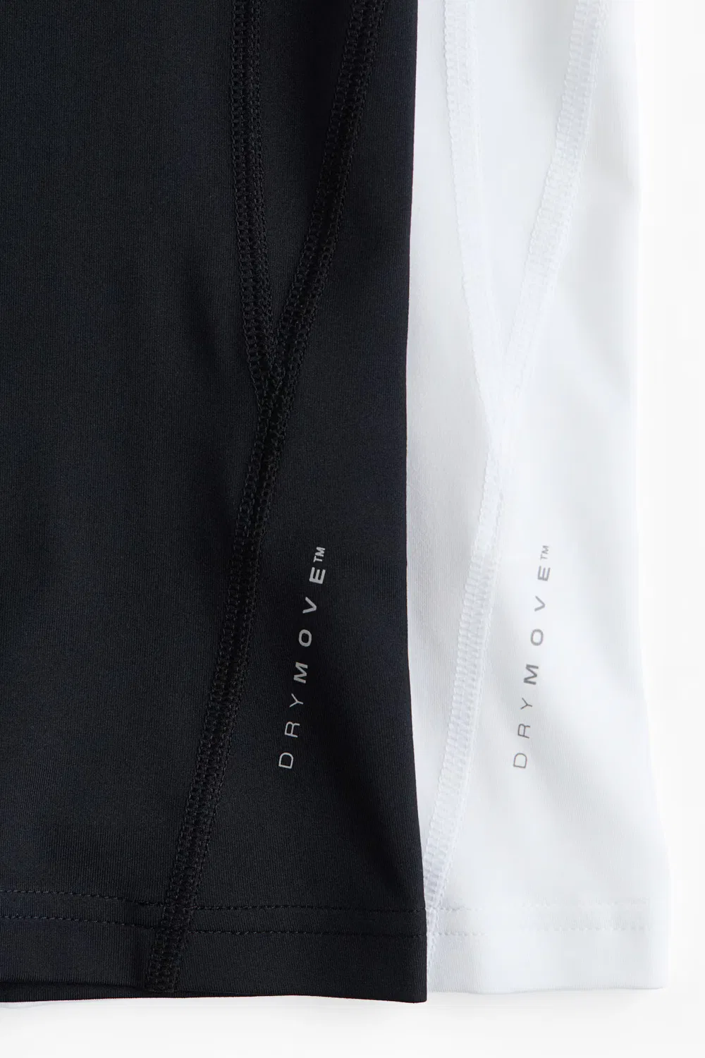 Комплект из 2 спортивных маек Drymove, приталенный крой H&M, Schwarz/Weiß — фото 2