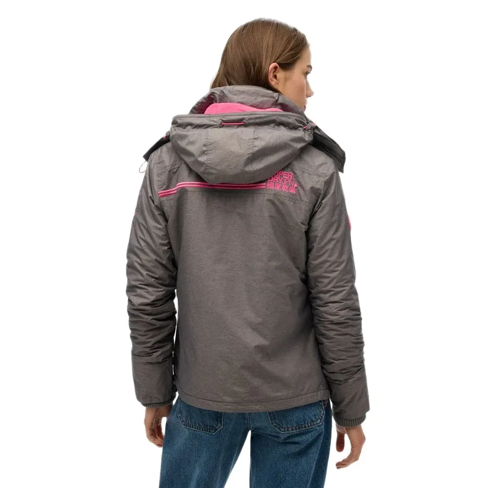 Женская куртка-ветровка с принтом Pop Arctic Superdry, Grey — фото 2