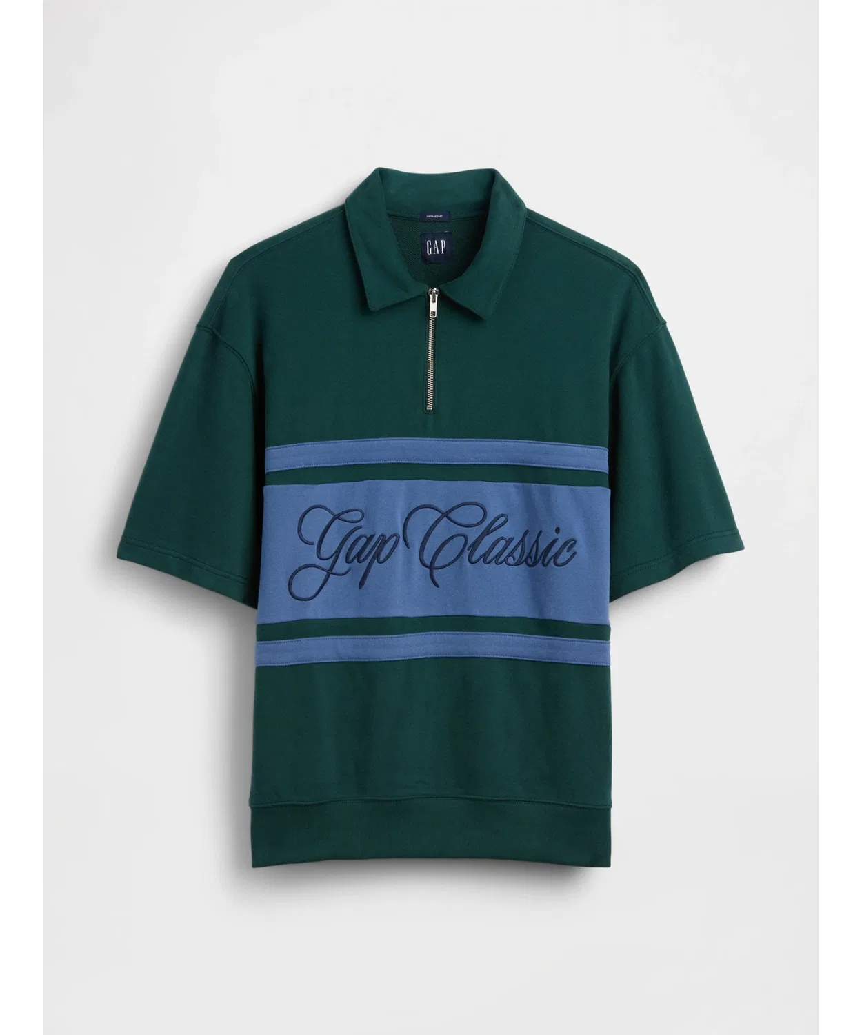 Мужской свитшот с длинным рукавомVintage Soft French Terry Gap Classic Logo GAP, Navy — фото 2