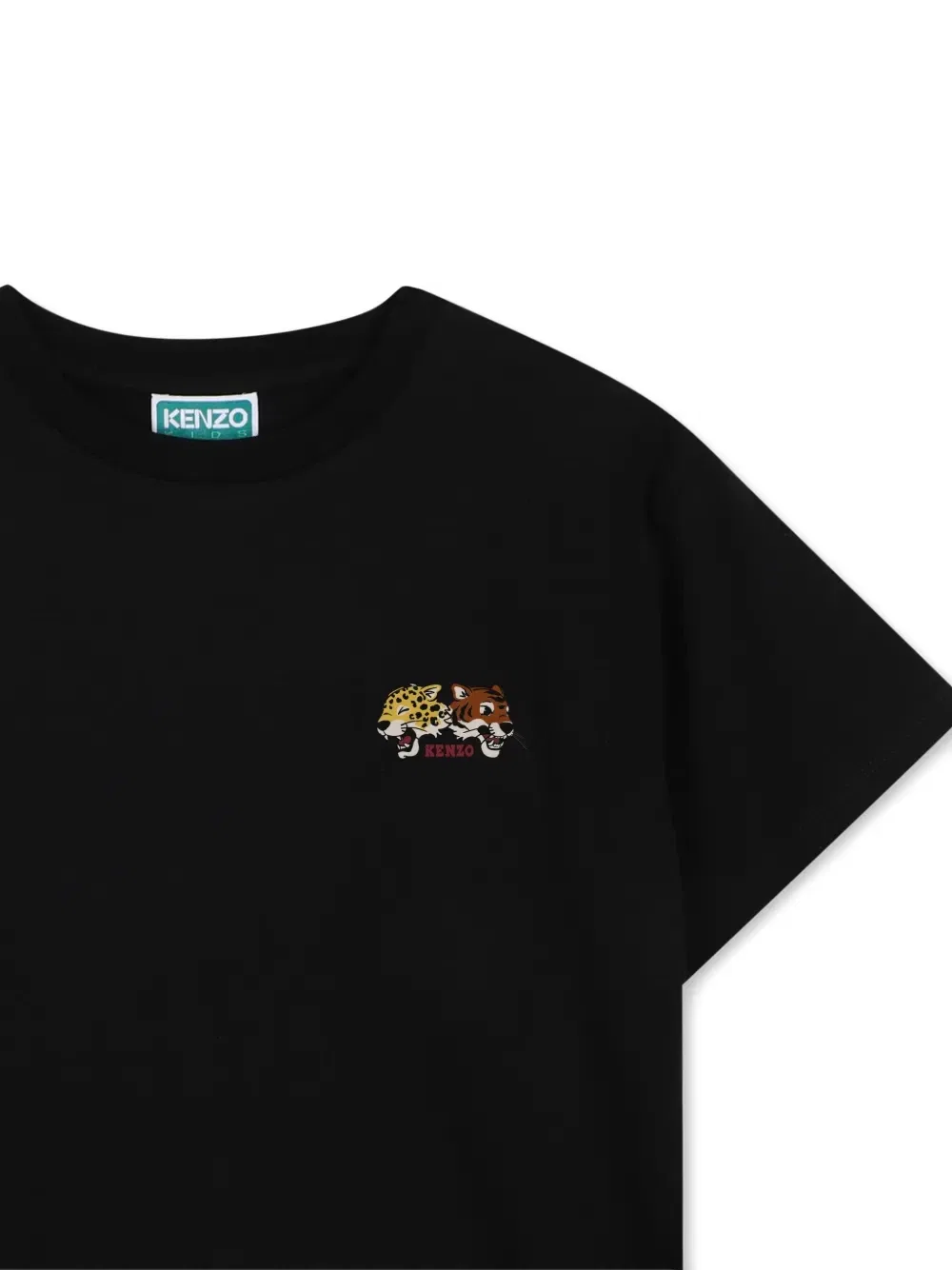 Футболка с вышитым логотипом Kenzo Kids, черный — фото 3