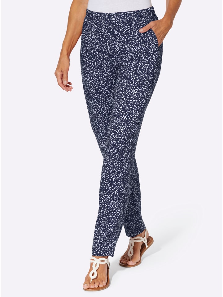 

Sieh an! Брюки без шнурков с принтом в сине-белых тонах