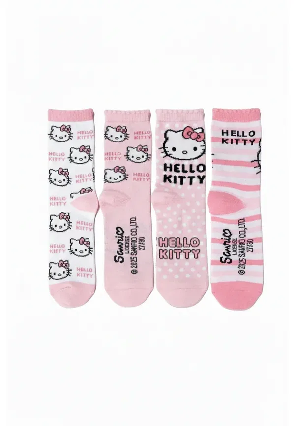 Набор из 4 пар носков Hello Kitty Cerda, мультиколор