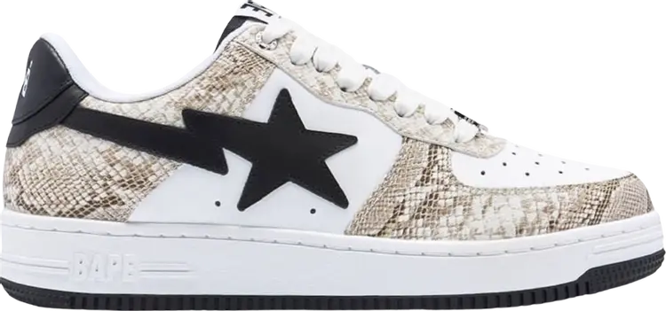 

Кроссовки Bapesta Beige Snakeskin, загар