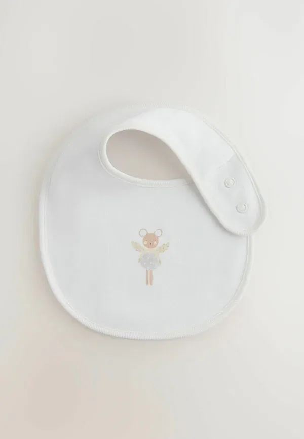 Комплект из 3 ползунков с принтом Bib Next, ecru fairy mouse, кремовый — фото 2