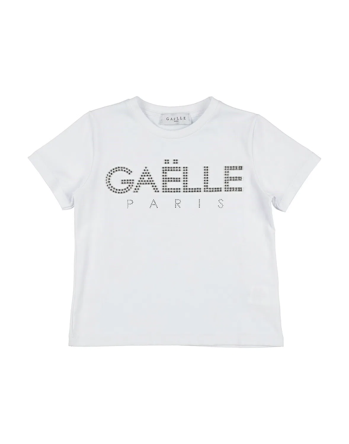 Детская футболка для девочек с логотипом бренда Gaëlle Paris, белый