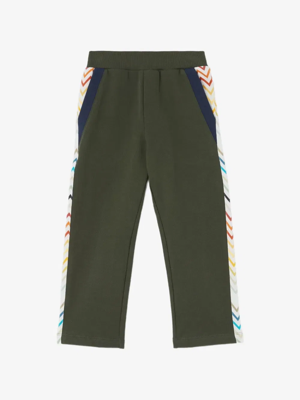 Штаны с зигзагообразным принтом Missoni Kids, зеленый