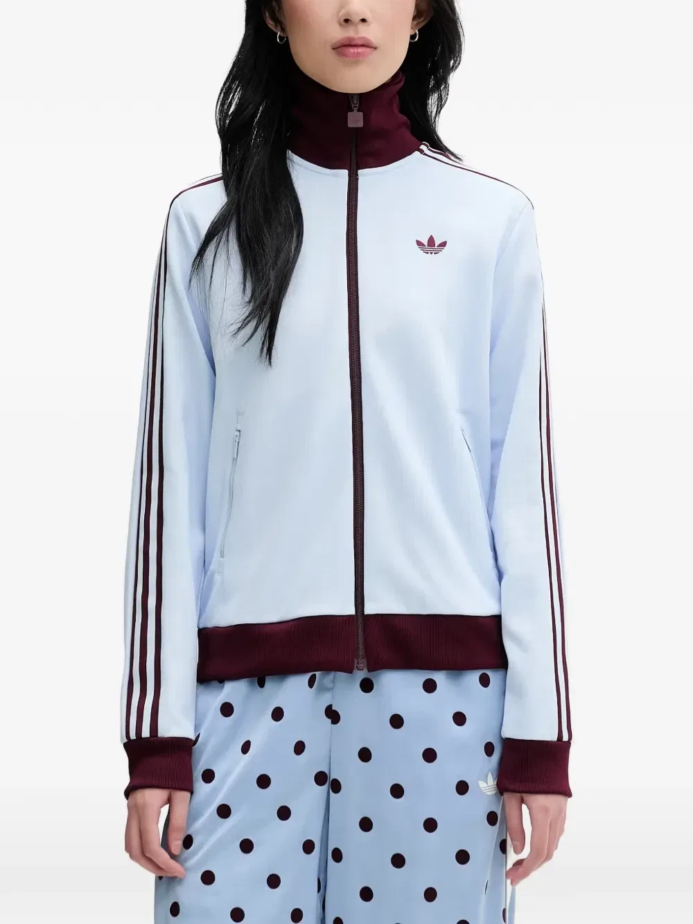 Трек-куртка с боковыми полосками Adidas, синий
