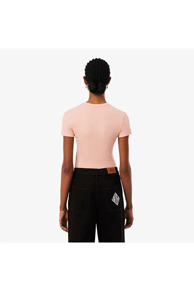 Футболка Lacoste Ui2-Pink, розовая хлопковая с коротким рукавом — фото 3
