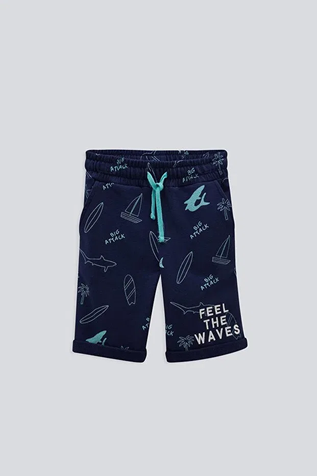 Детские шорты для мальчиков с принтом Babokah, Navy Blue