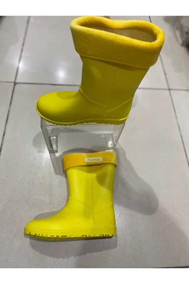 Детские сапоги для девочек непромокаемые Metin Ayakkabı, Yellow — фото 2