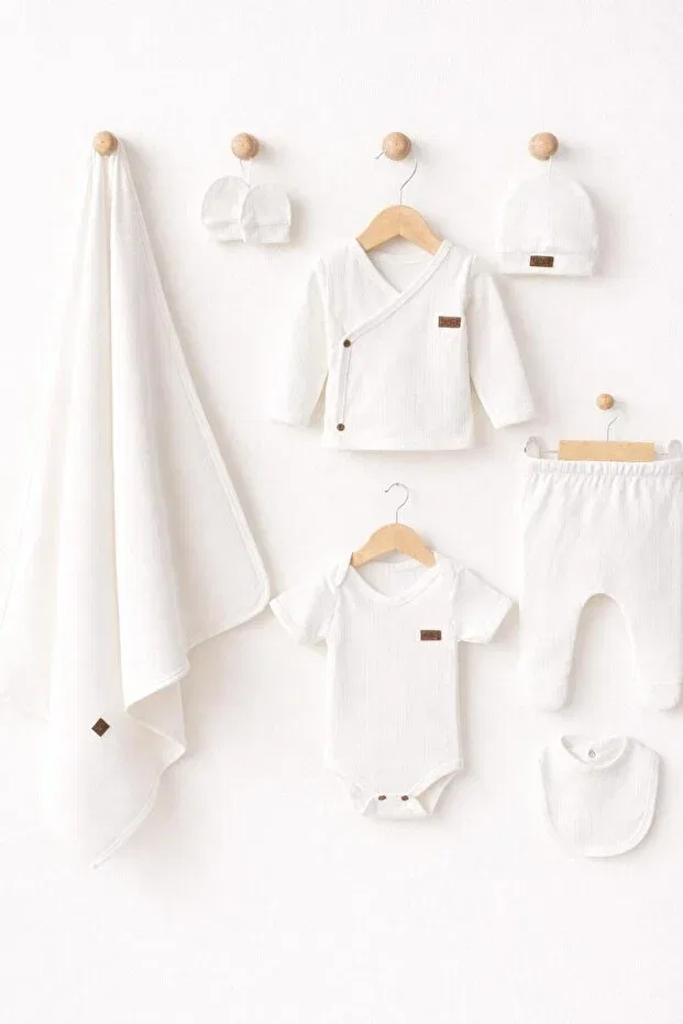 Детский комплект боди для новорожденных хлопковый Bys Baby Fashion, White — фото 3